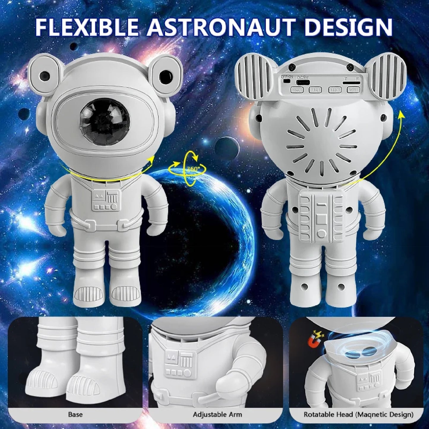 PROYECTOR ASTRONAUTA LUNA PARLANTE